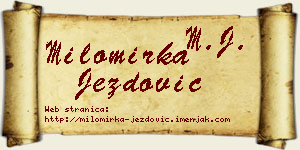 Milomirka Jezdović vizit kartica